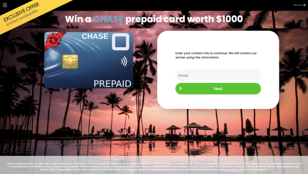 Win a $1000 Prepaid Chase Gift Card