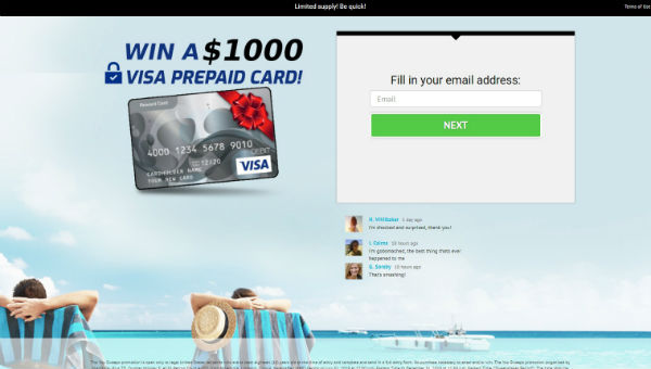 Win a $1000 Visa Prepaid Card