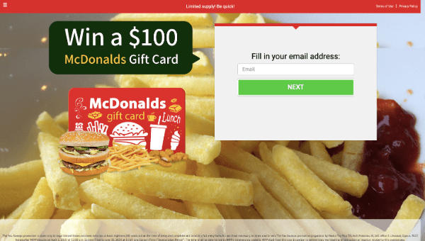 McDonalds $100 GiftCard McDonalds $100 GiftCard
