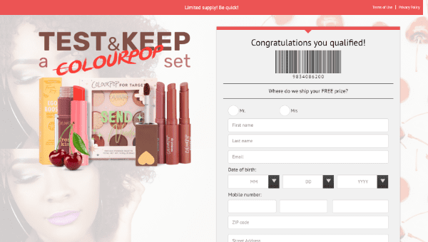 Test and Keep ColourPop Set Test and Keep ColourPop Set
