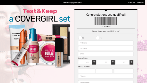 Test and Keep Covergirl Set Test and Keep Covergirl Set