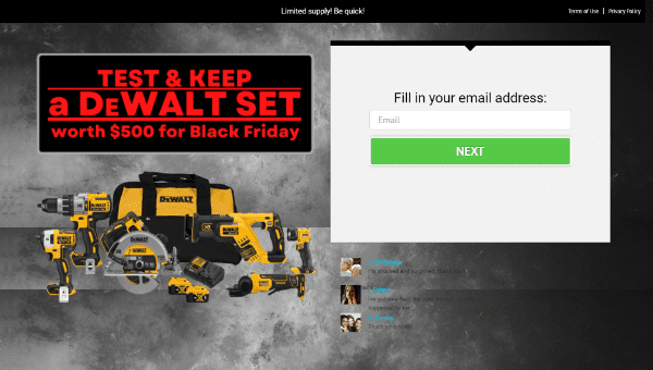 Test and Keep a $500 DeWalt Set Test and Keep a $500 DeWalt Set